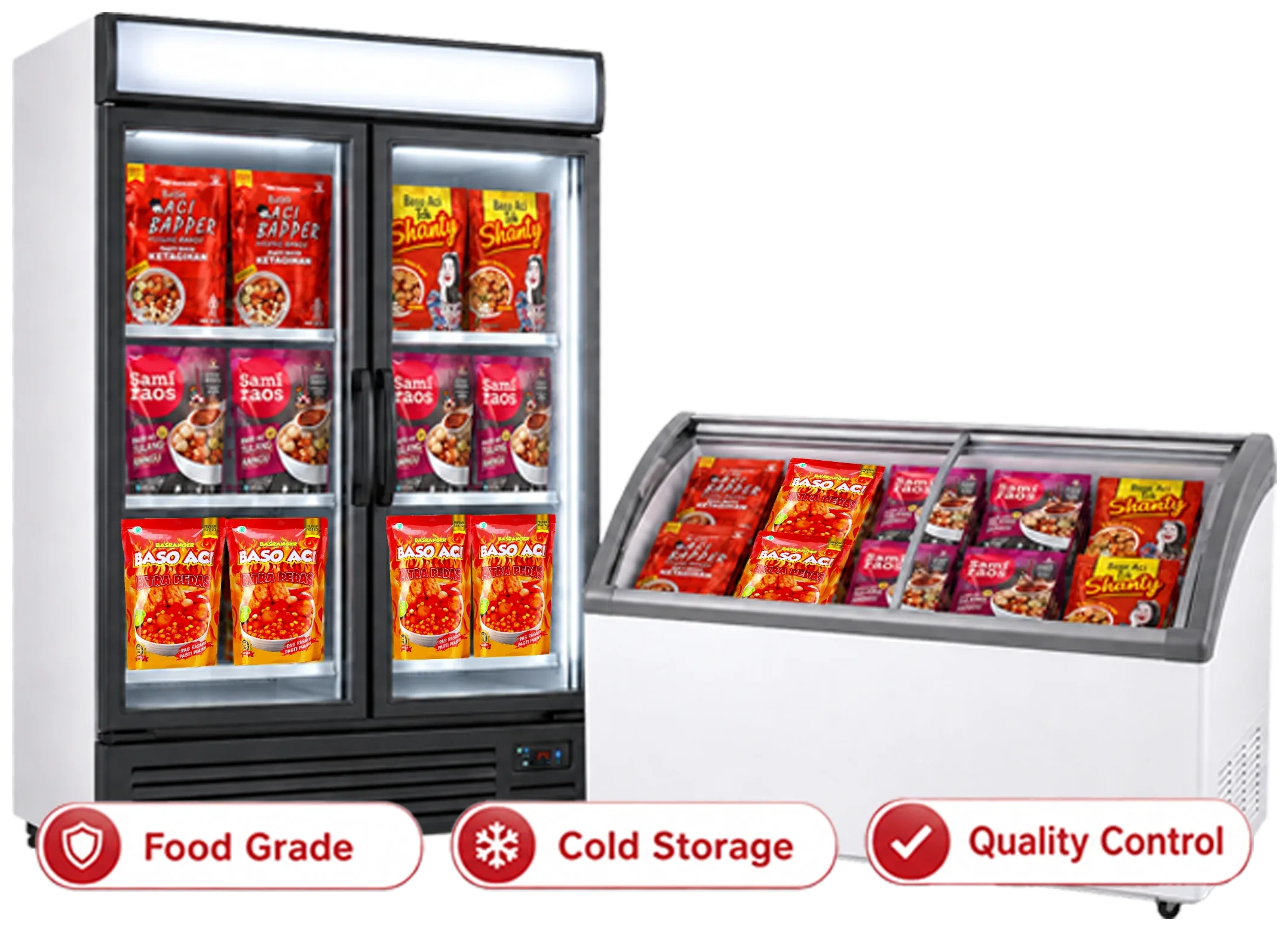 Foodstocks cold-storage facilities preserving snack product quality.