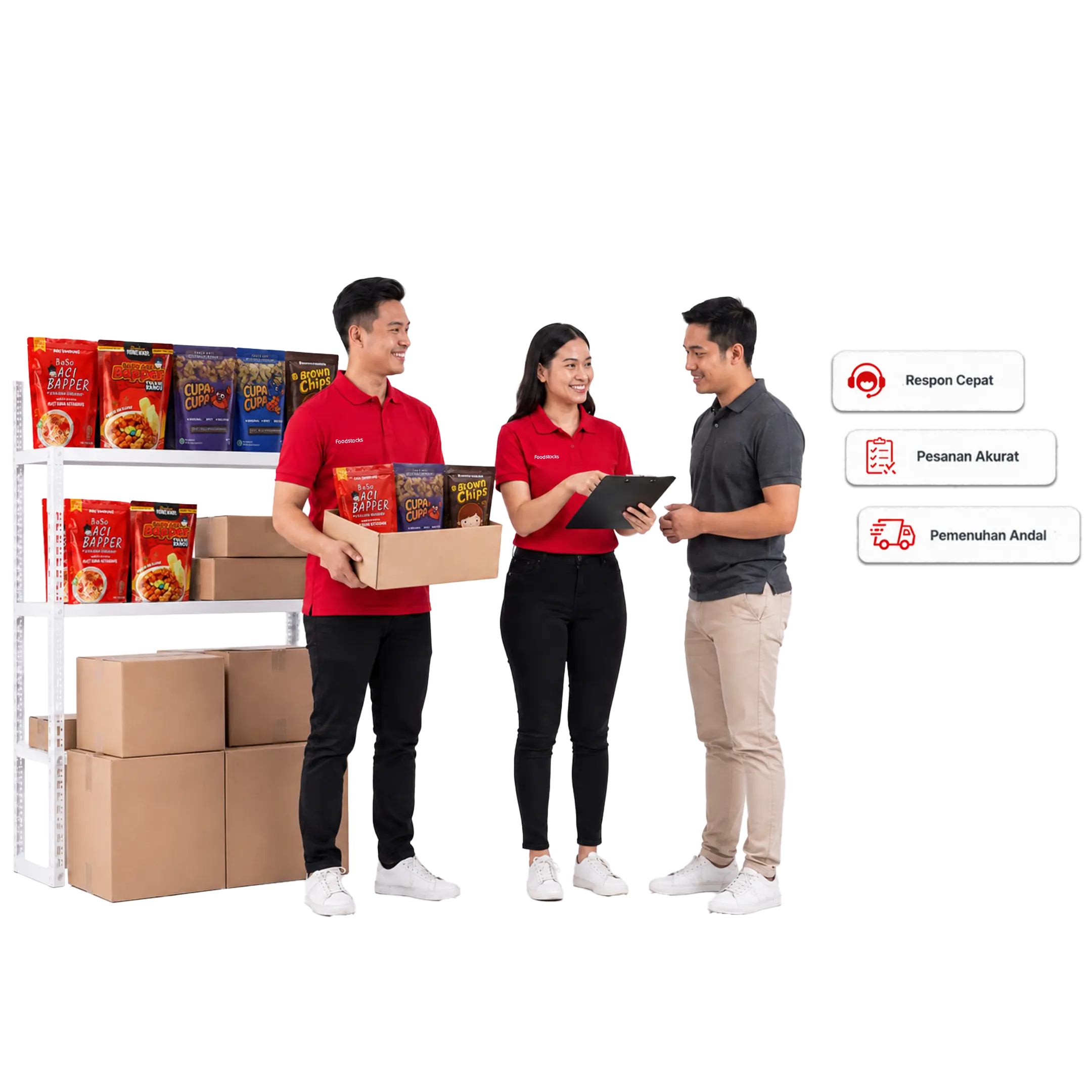 Komitmen layanan terbaik Foodstocks bagi mitra.