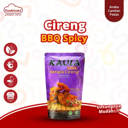 Kaula Snack - Keripik Cireng Tapioca Chips Rasa BBQ 80gr